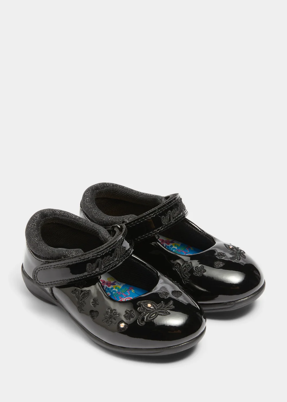 Kids Black Patent Disney Encanto Light Up School Shoes (Younger 6-12) - 6 Infant Image 1