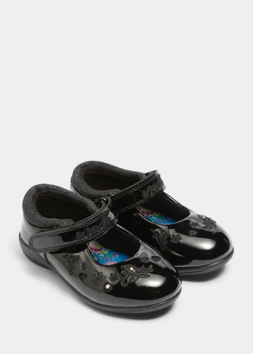Kids Black Patent Disney Encanto Light Up School Shoes (Younger 6-12) - 6 Infant Image 1