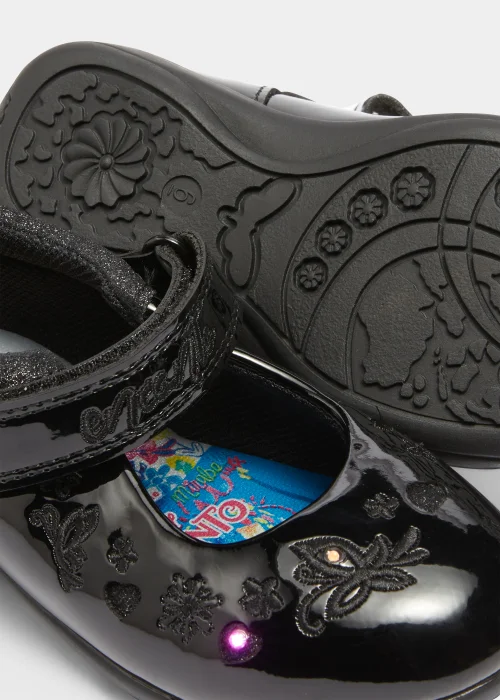 Kids Black Patent Disney Encanto Light Up School Shoes (Younger 6-12) - 6 Infant Image 2