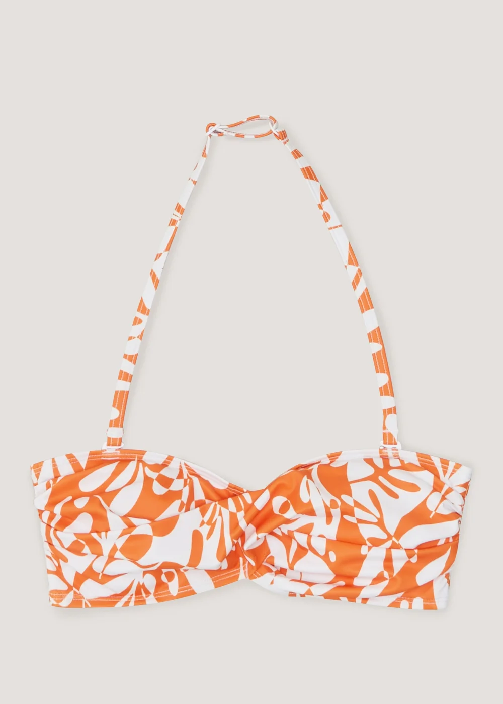 Orange Floral Twist Bikini Top - 8 Image 4