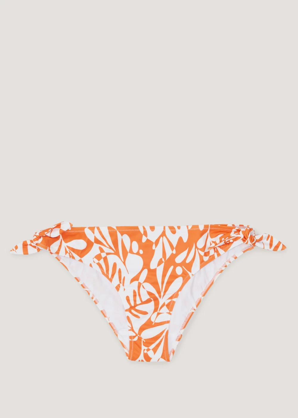 Orange Floral Twist Bikini Bottoms - Size 8 Image 1