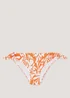 Orange Floral Twist Bikini Bottoms - Size 8 Image 1