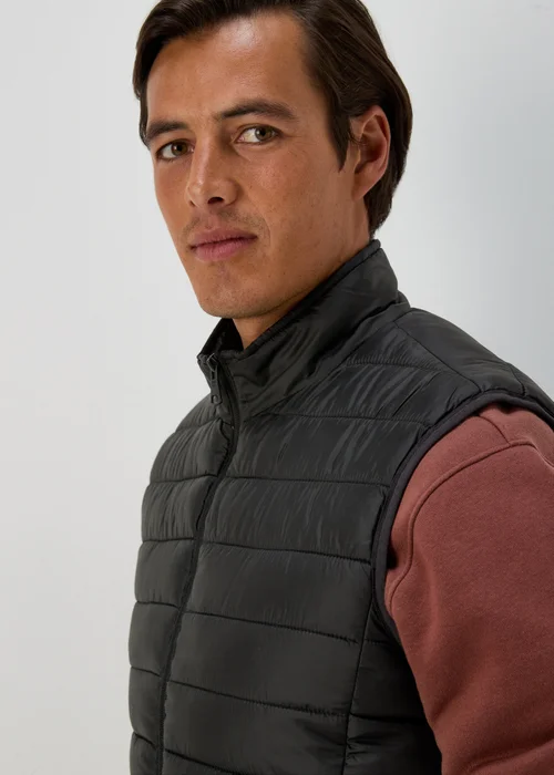 Black Puffer Gilet - S Image 3