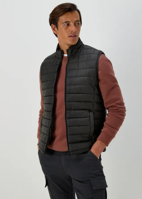 Black Puffer Gilet - S Image 4