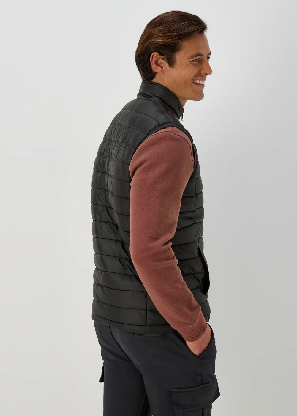 Black Puffer Gilet - S Image 2