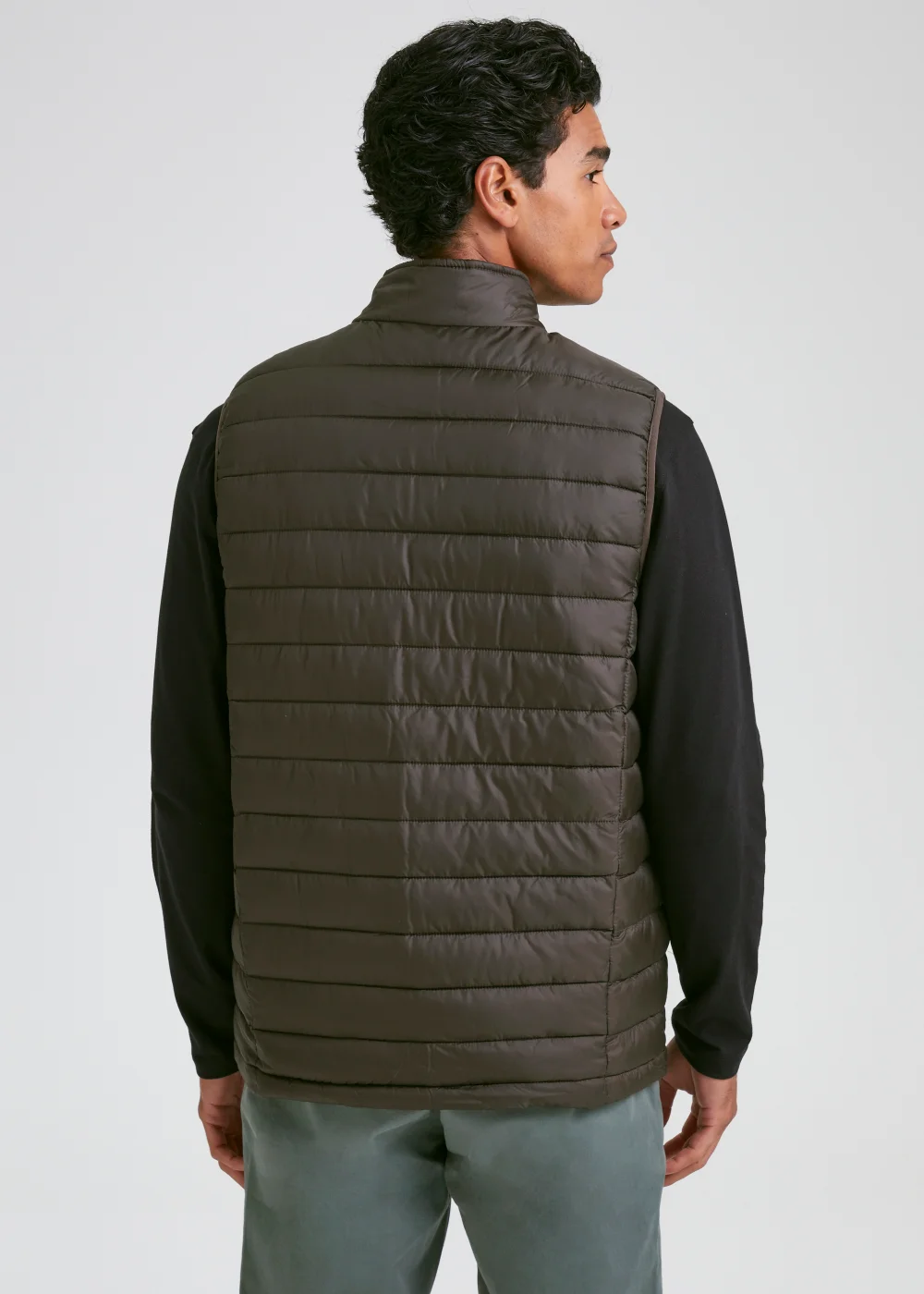 Khaki Puffer Gilet - S Image 2