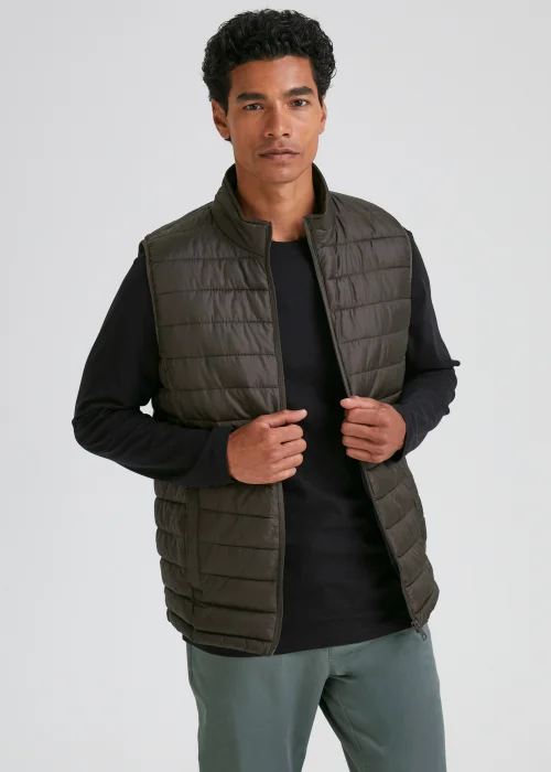 Khaki Puffer Gilet - S Image 1