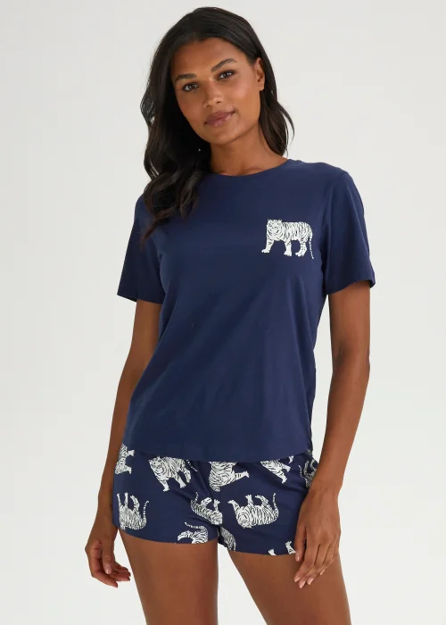 Navy Tiger Pyjama Set - Extra small Image 1