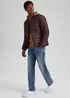 Burgundy Funnel Neck Packable Puffer Coat - S Image 4