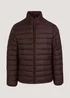 Burgundy Funnel Neck Packable Puffer Coat - S Image 5