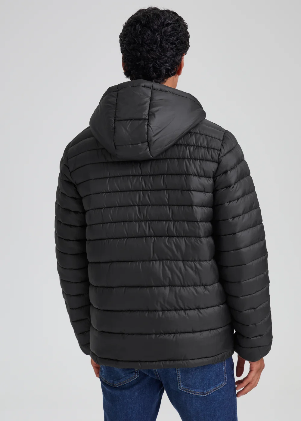 Black Hooded Puffer Coat - S Image 2