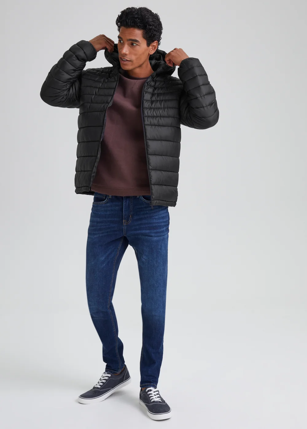 Black Hooded Puffer Coat - S Image 4