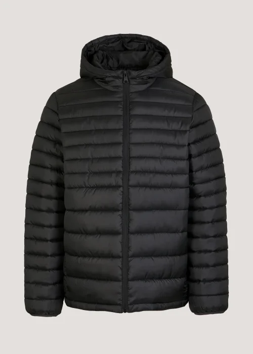Black Hooded Puffer Coat - S Image 5