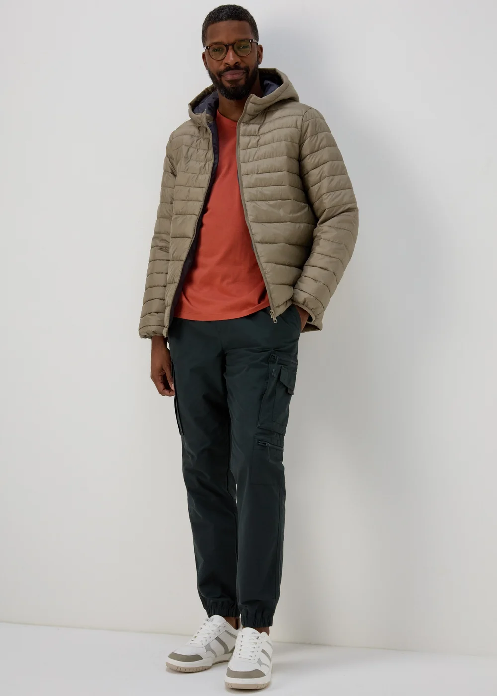 Stone Hooded Puffer Coat - S Image 4