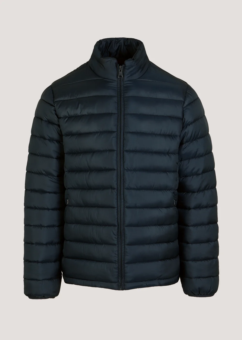 Navy Funnel Neck Puffer Coat - S Image 5
