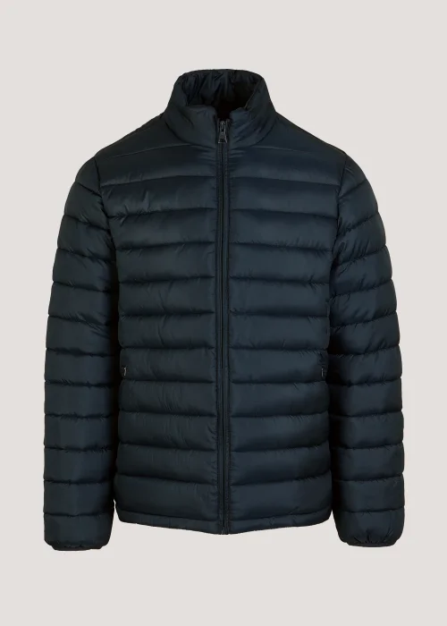 Navy Funnel Neck Puffer Coat - S Image 5