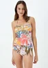 Multicoloured Leaf Print Tankini Top - Size 8 Image 3