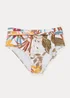 Multicoloured Leaf Print Tie Waist Bikini Bottoms - Size 8 Image 1