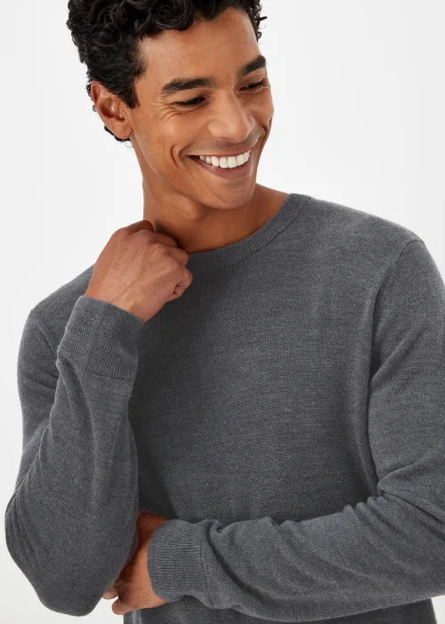 Charcoal Soft Touch Crew Neck Jumper - S Image 3