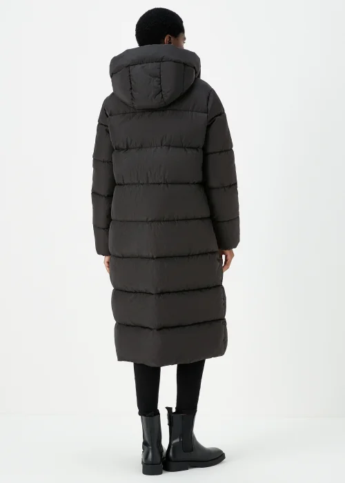 Black Long Padded Shower Resistant Coat - 8 Image 2