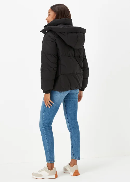 Black Short Padded Shower Resistant Coat - 8 Image 2