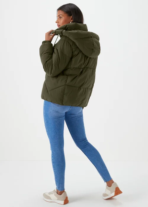 Green Short Padded Shower Resistant Coat - 8 Image 2