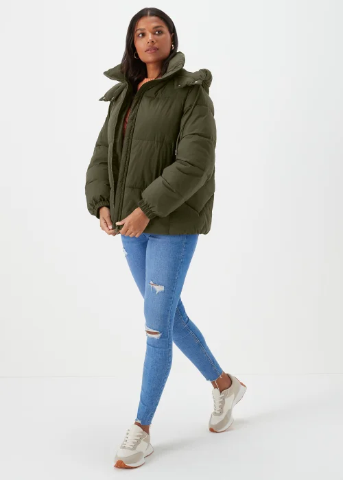 Green Short Padded Shower Resistant Coat - 8 Image 1