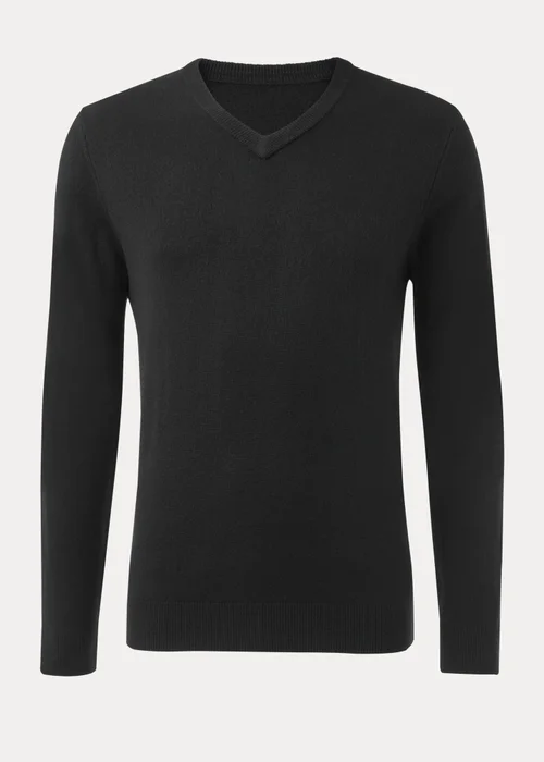 Black Soft Touch V-Neck Jumper - S Image 5