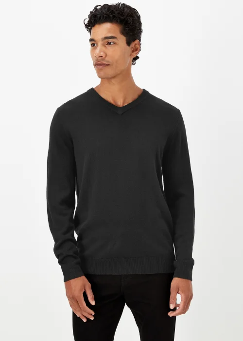 Black Soft Touch V-Neck Jumper - S Image 1