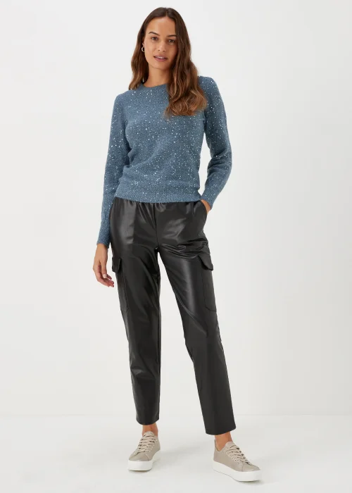 Navy Metallic Jumper - XS Image 4