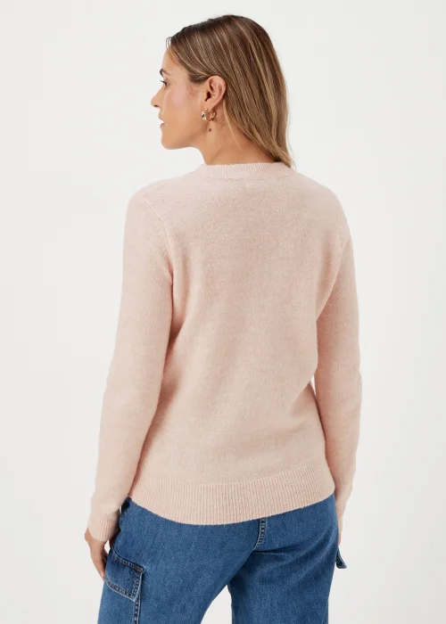 Pink Sequin Heart Jumper - S Image 2