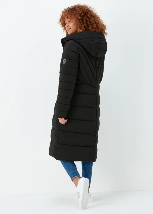 Black Long Padded Shower Resistant Coat - 8 Image 2