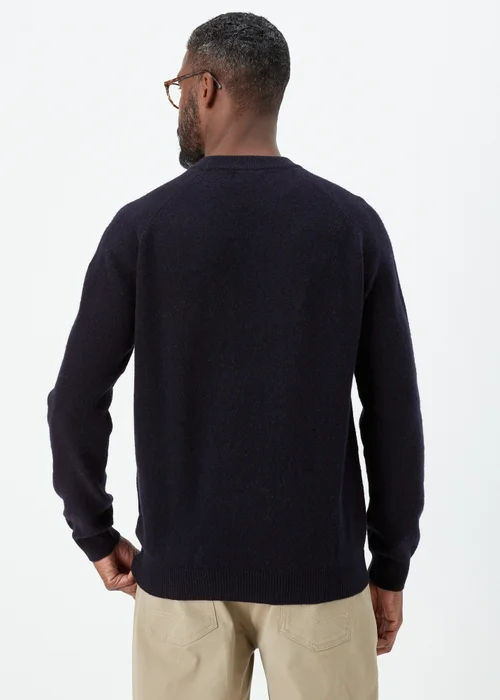 Lincoln Navy 100% Lambswool Crewneck Jumper - S Image 2