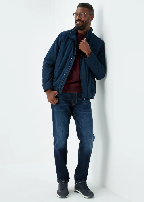 Lincoln Burgundy 100% Lambswool Crewneck Jumper - S Image 4