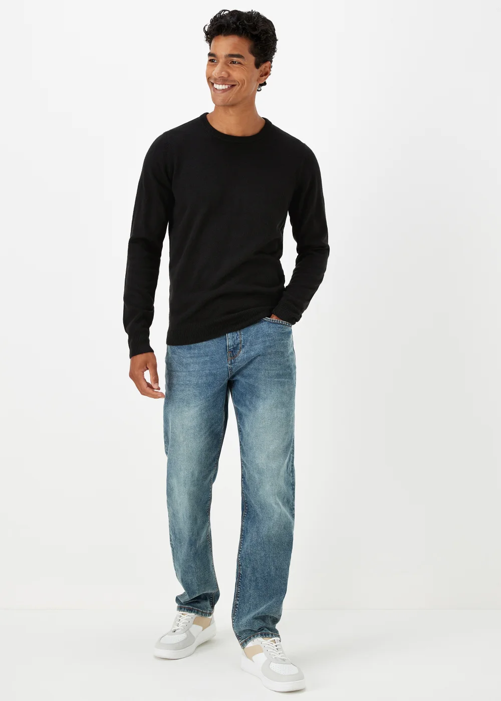 Black Soft Touch Crewneck Jumper - S Image 1