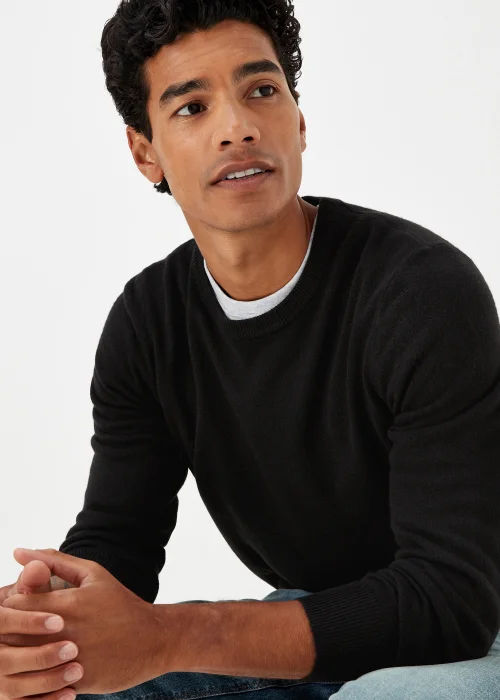 Black Soft Touch Crewneck Jumper - S Image 3