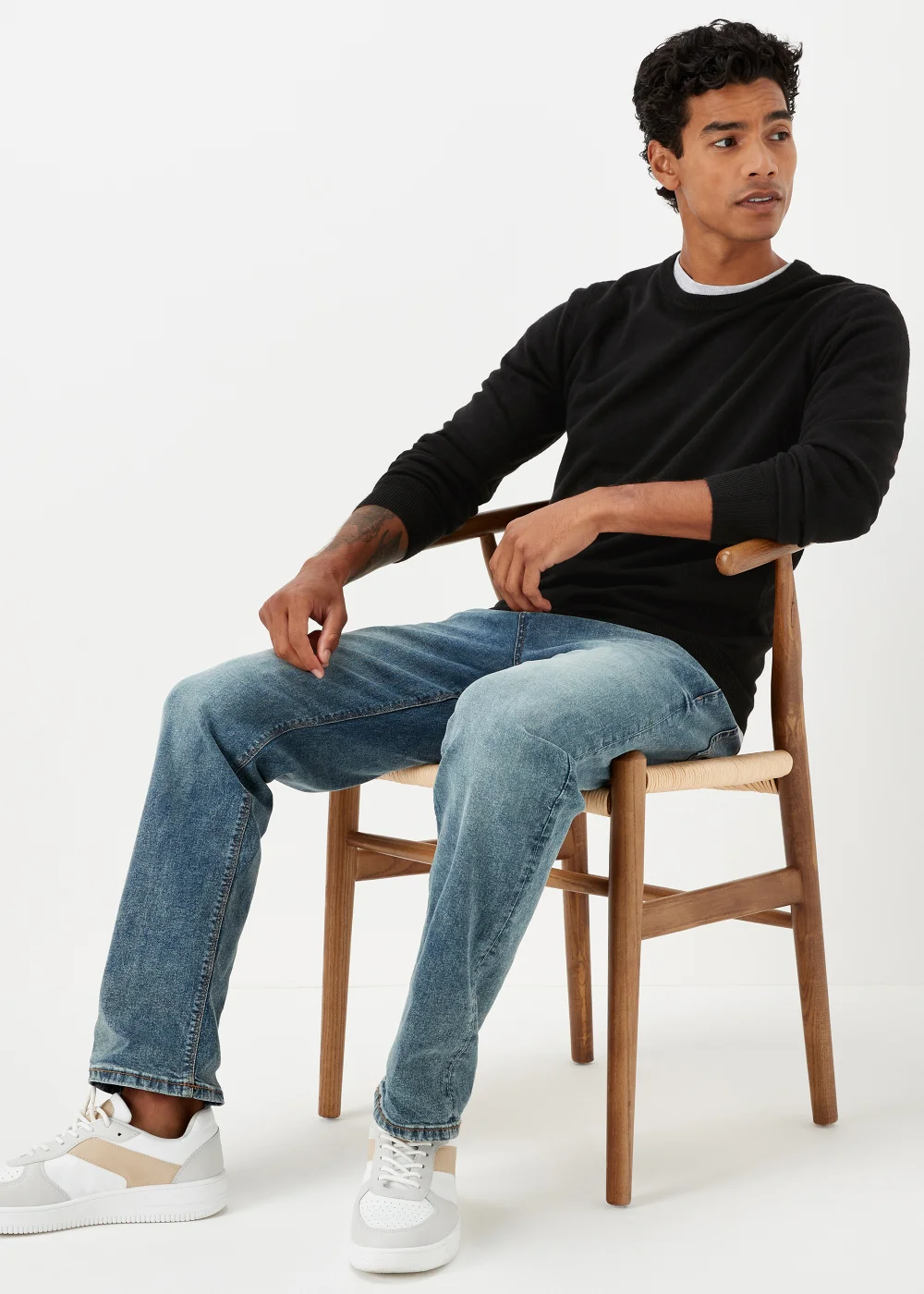 Black Soft Touch Crewneck Jumper - S Image 4