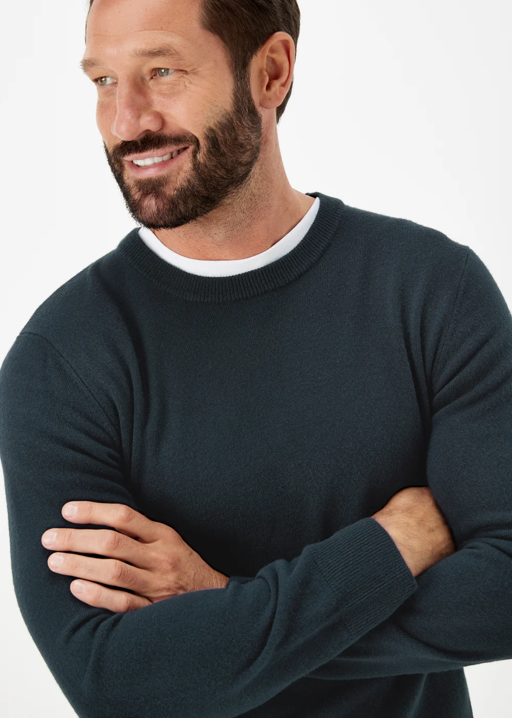 Navy Soft Touch Crew Neck Jumper - S Image 3