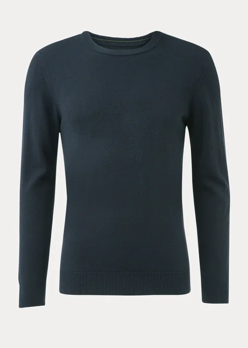 Navy Soft Touch Crew Neck Jumper - S Image 5