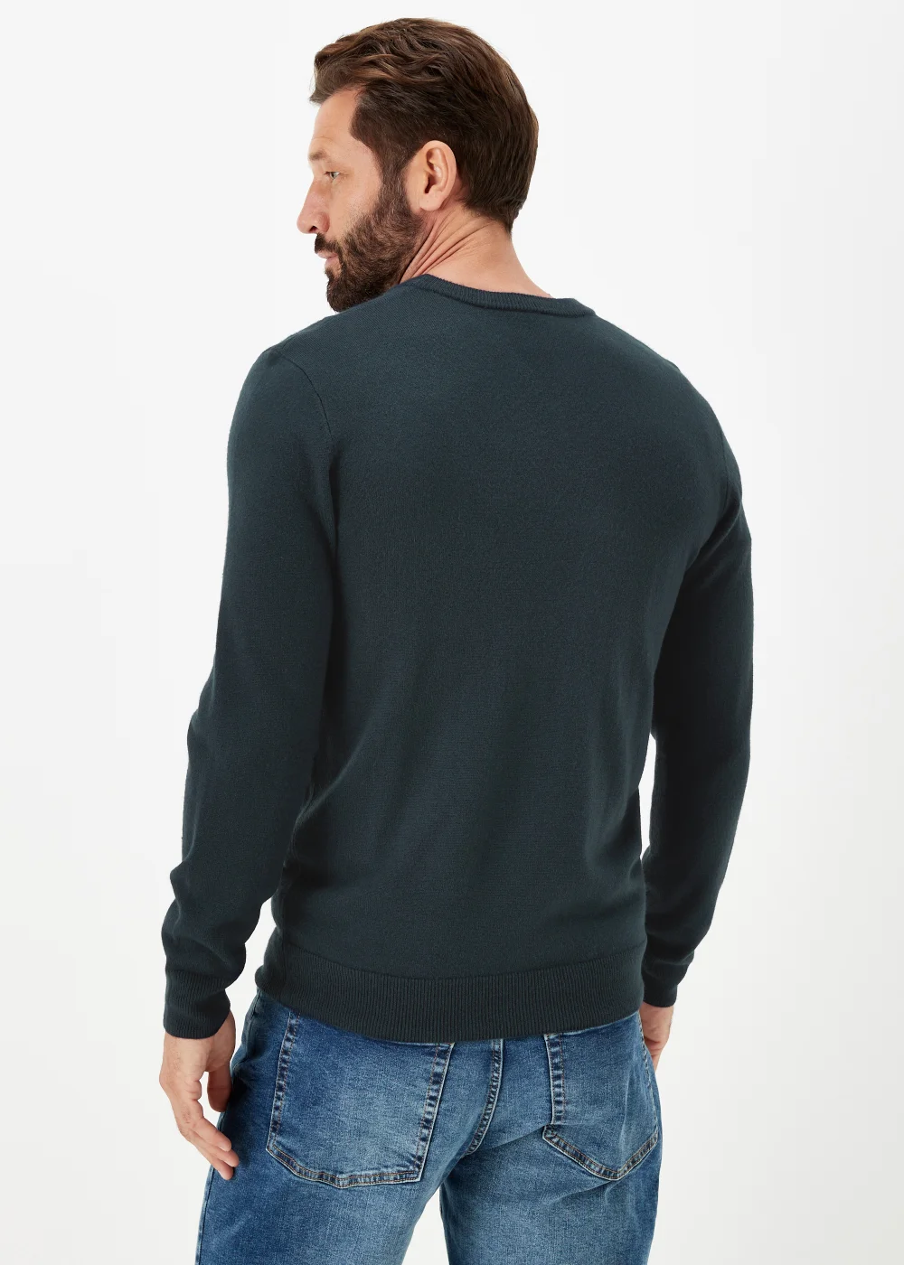 Navy Soft Touch Crew Neck Jumper - S Image 2