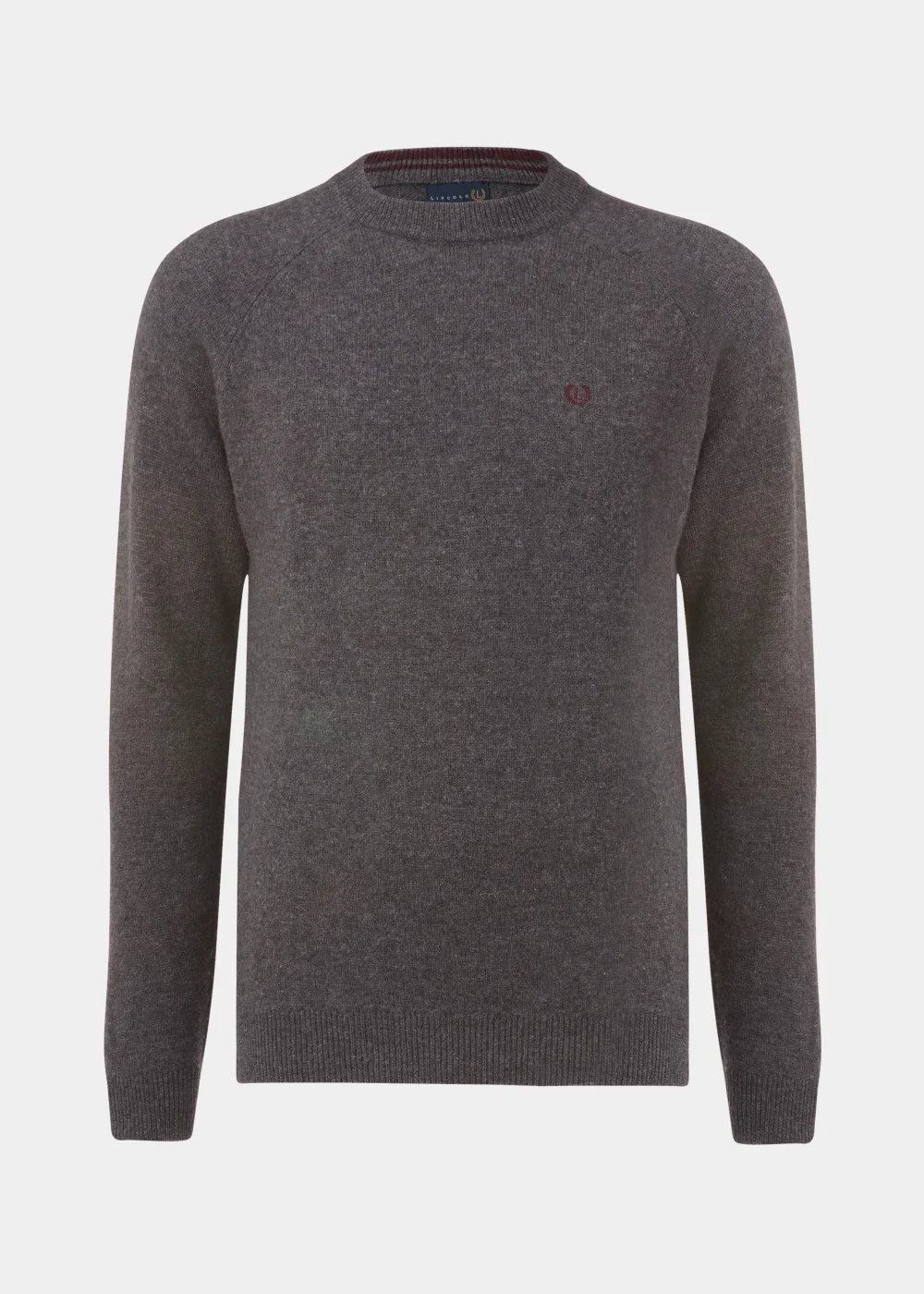 Lincoln Charcoal 100% Lambswool Crewneck Jumper - S Image 5