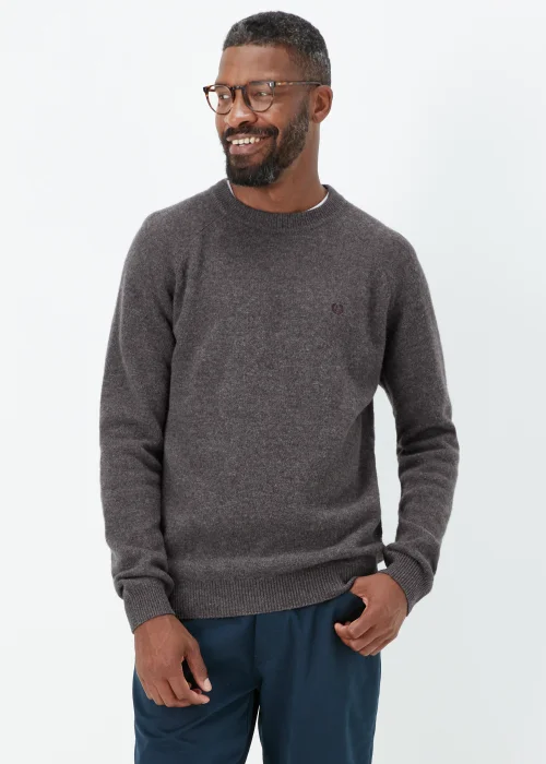 Lincoln Charcoal 100% Lambswool Crewneck Jumper - S Image 1