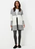 Grey Marl Colour Block Cardigan - XS Image 1