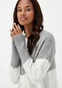 Grey Marl Colour Block Cardigan - XS Image 3