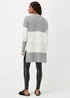 Grey Marl Colour Block Cardigan - XS Image 2