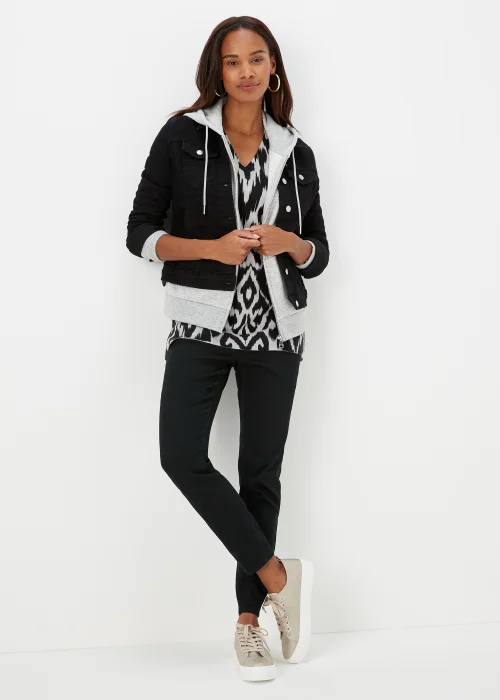 Grey Ikat Print Soft Touch Jumper - 8 Image 4