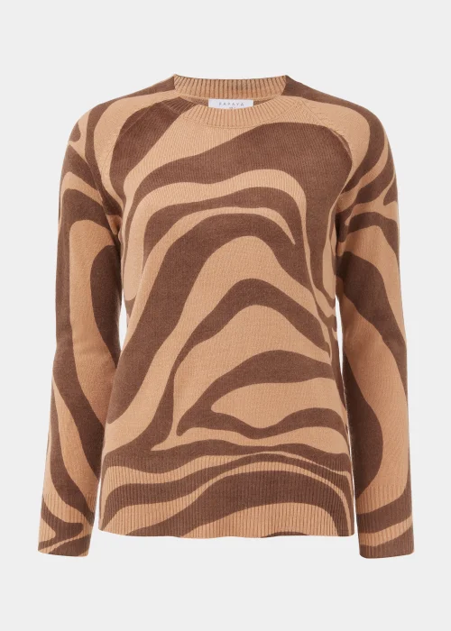 Brown Swirl Print Super Soft Jumper - 8 Image 5
