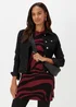 Burgundy Swirl Print Super Soft Tunic Dress - 8 Image 4