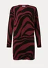 Burgundy Swirl Print Super Soft Tunic Dress - 8 Image 5