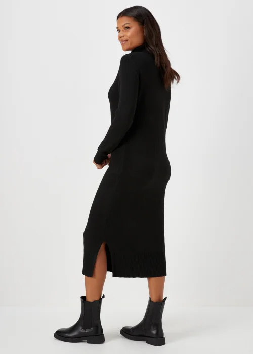 Black Roll Neck Knitted Dress - XS Image 2